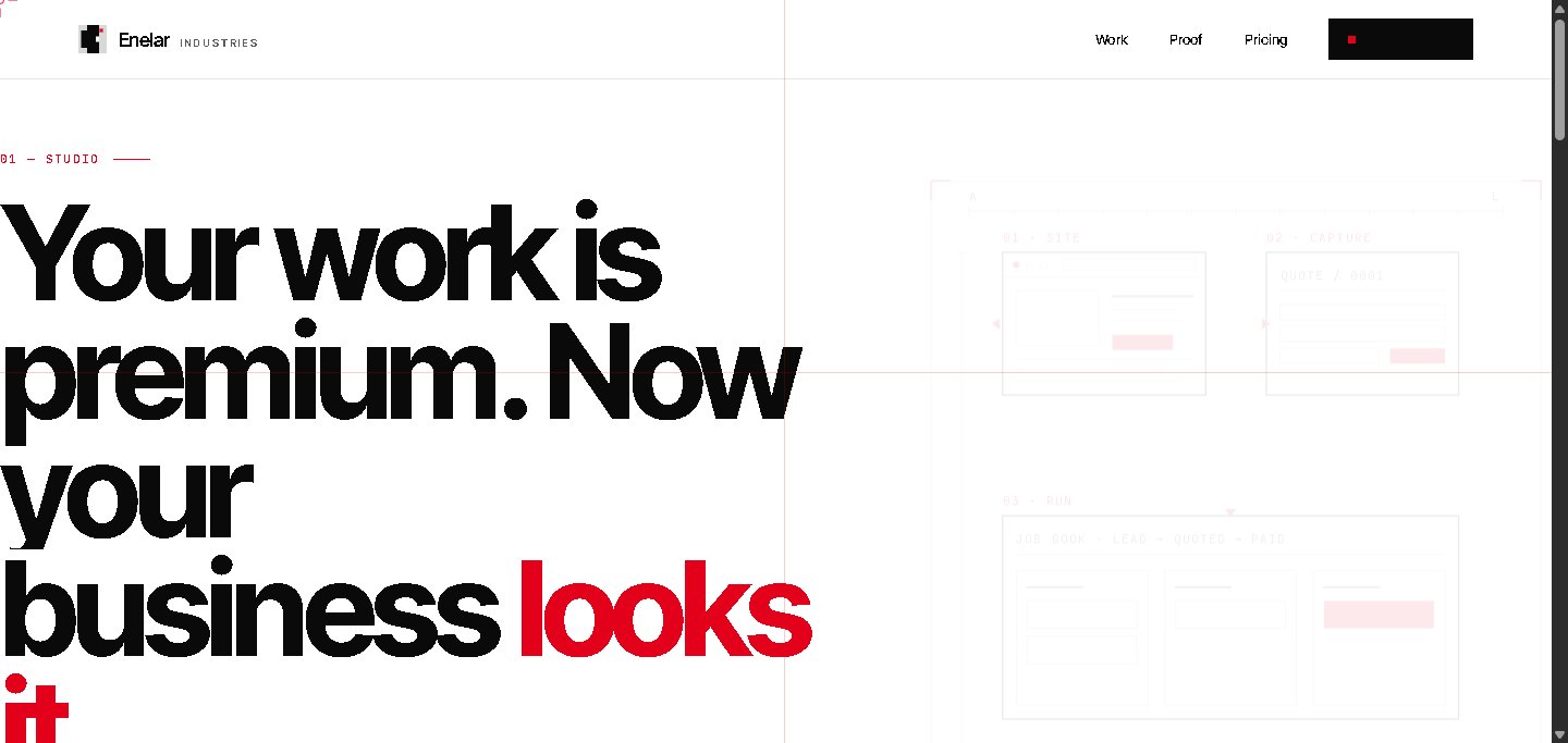 Swiss Minimal website style