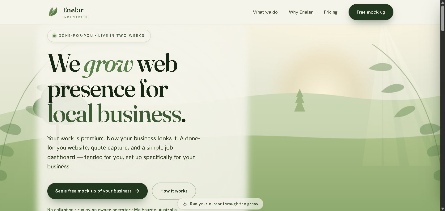 Organic Outdoors website style